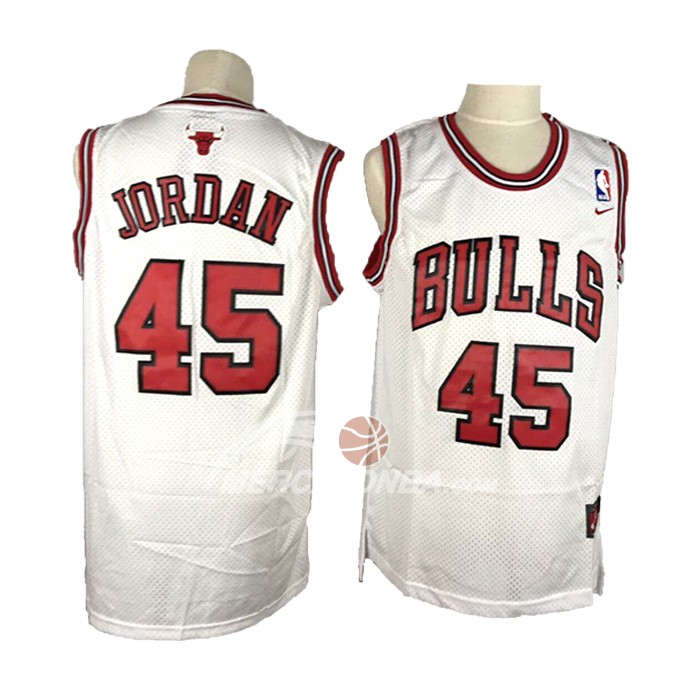 Maglia Chicago Bulls Michael Jordan Retro Bianco